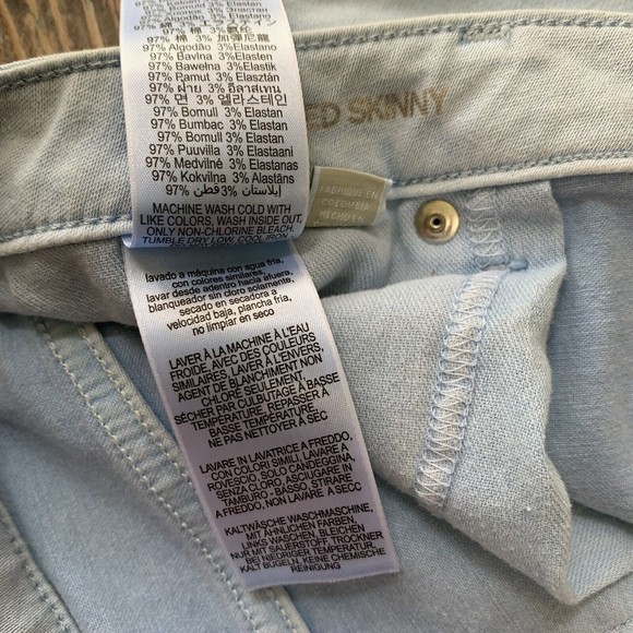 Michael Kors Izzy Cropped Skinny  Women Capri Size 8 Light Blue Mid Rise Calves - Picture 13 of 14